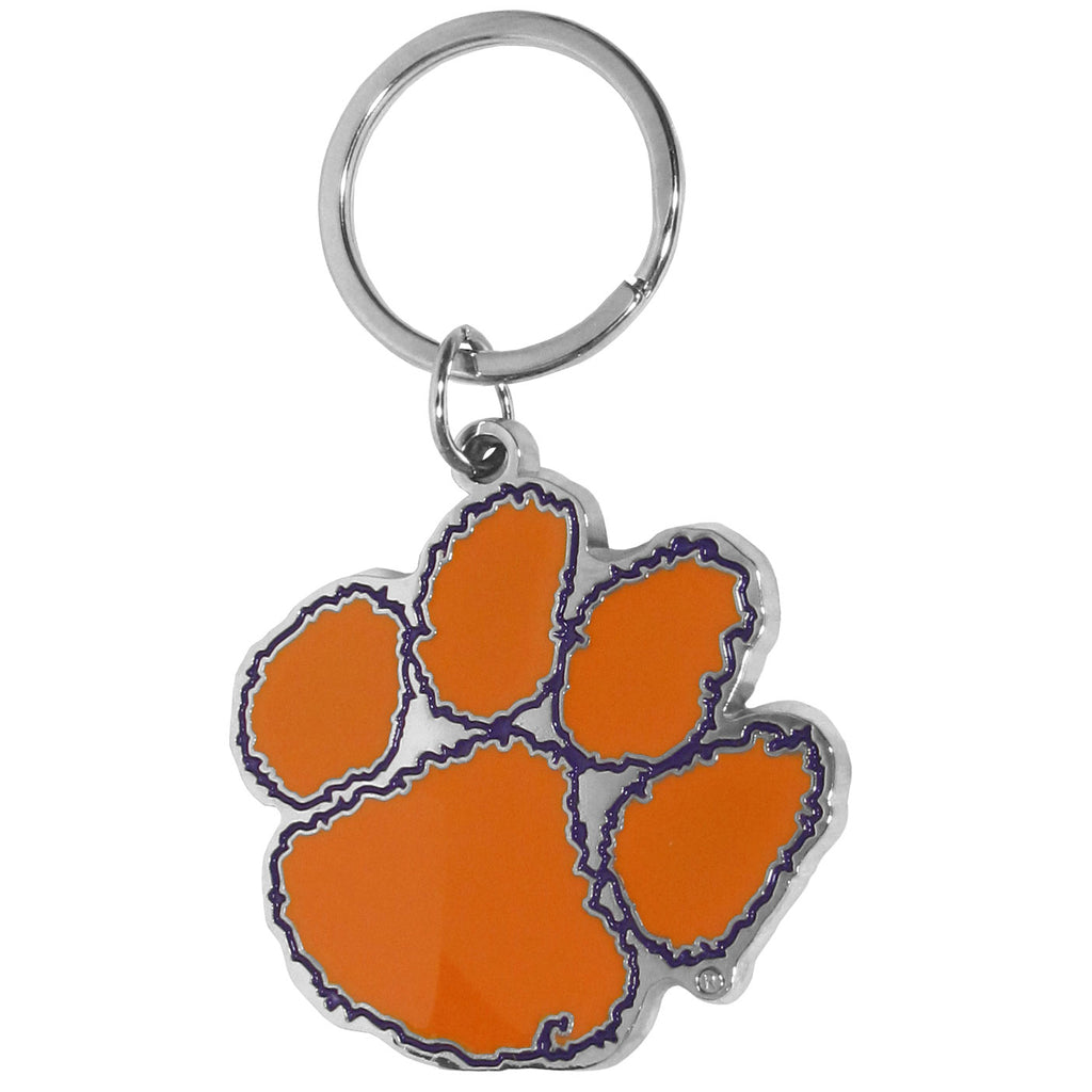 Clemson Tigers Enameled Logo Metal Key Chain NCAA