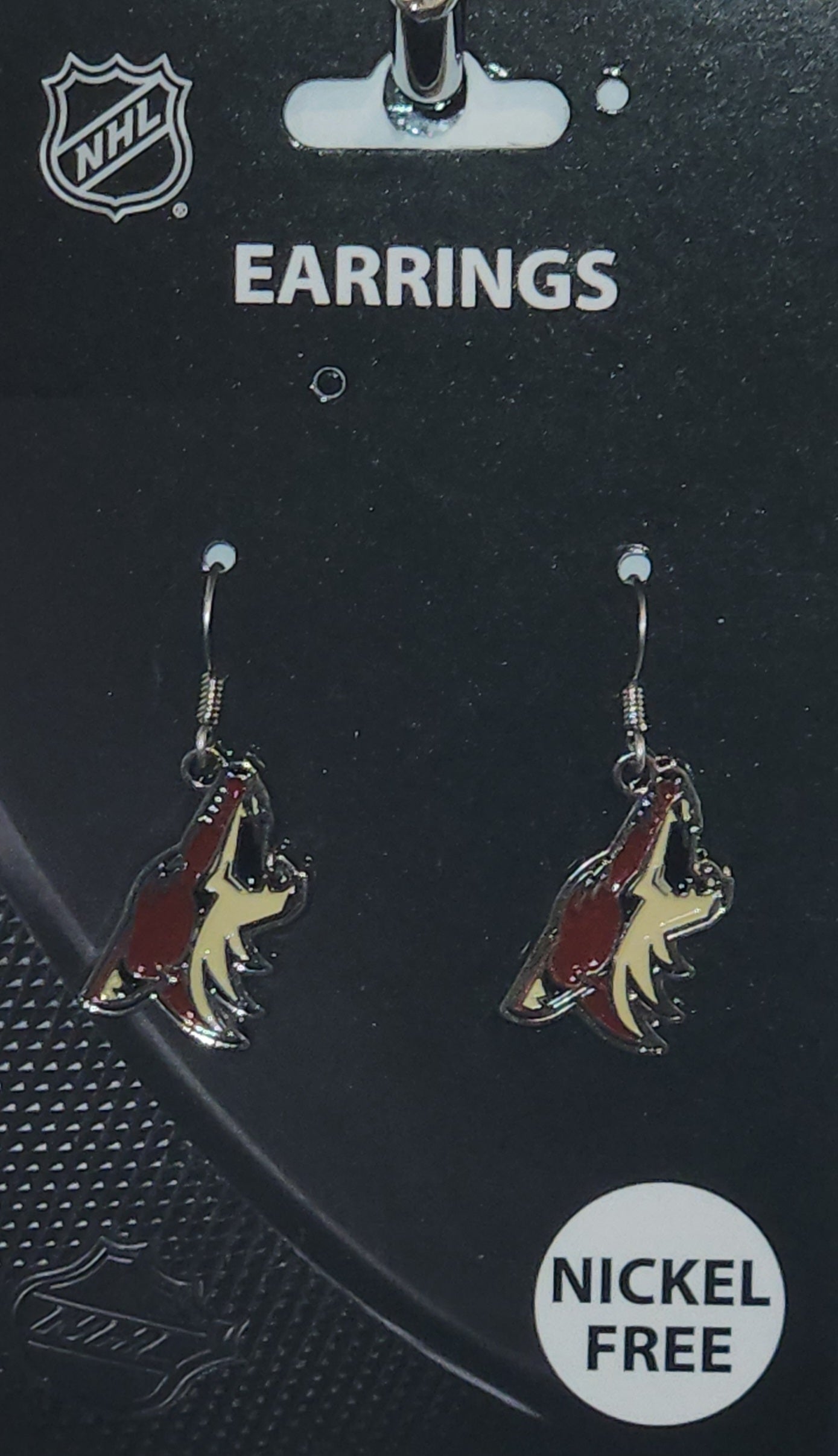 Arizona Coyotes Dangle Earrings (Chrome) NHL
