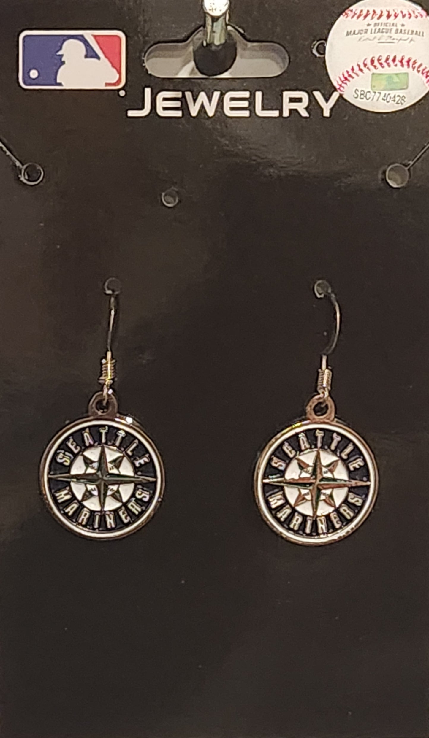 Seattle Mariners Dangle Earrings (Chrome) MLB Baseball