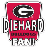 Georgia Bulldogs Die-Hard Fan Vinyl Auto or Flat Surface Decal NCAA