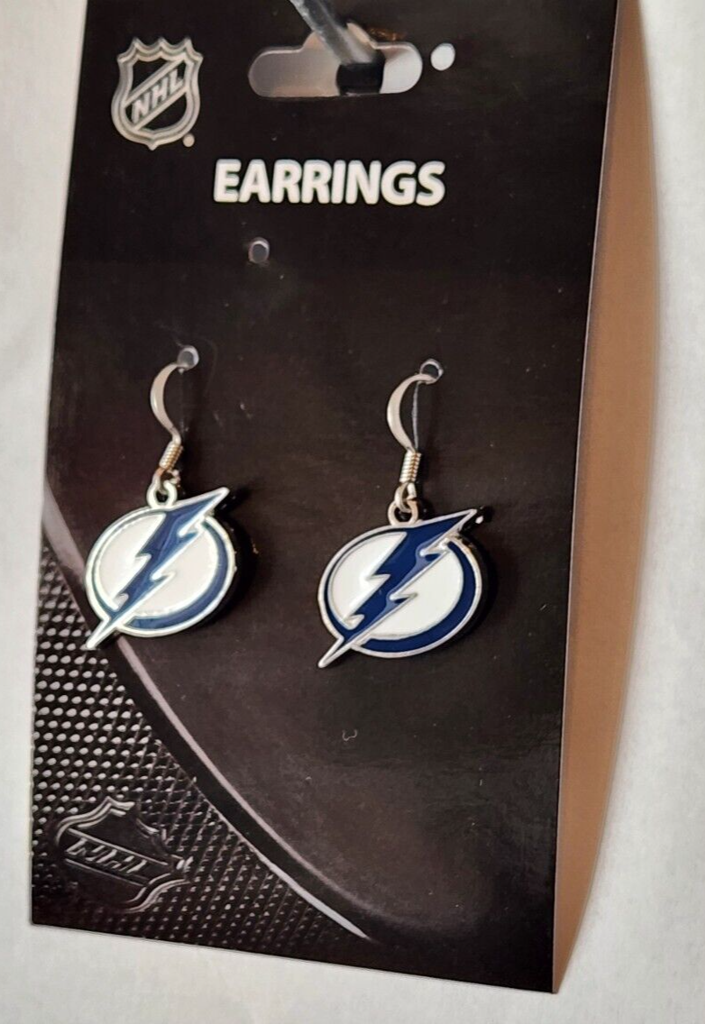Tampa Bay Lightning Dangle Earrings (Chrome) NHL
