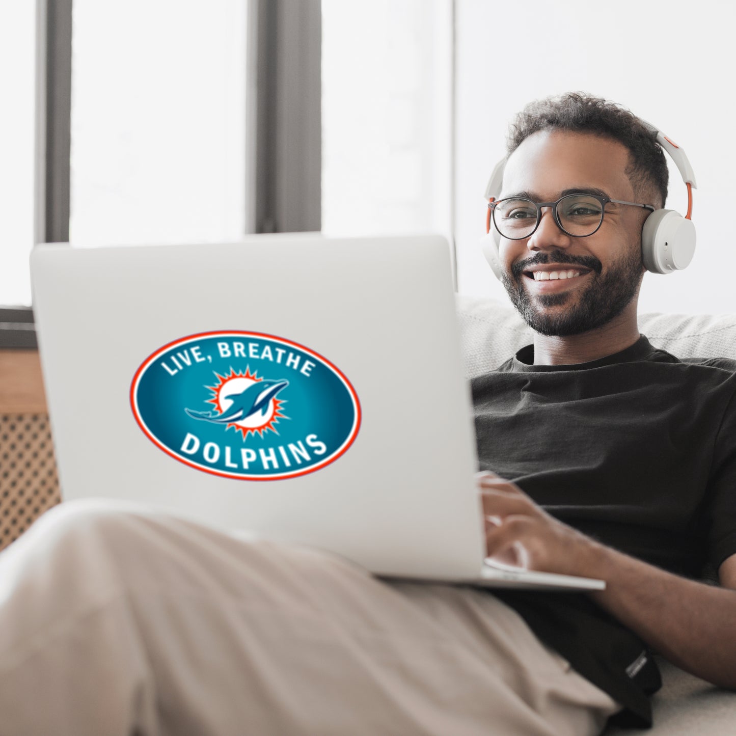 Miami Dolphins Live-Breath Vinyl Auto or Flat Surface Decal (NFL)