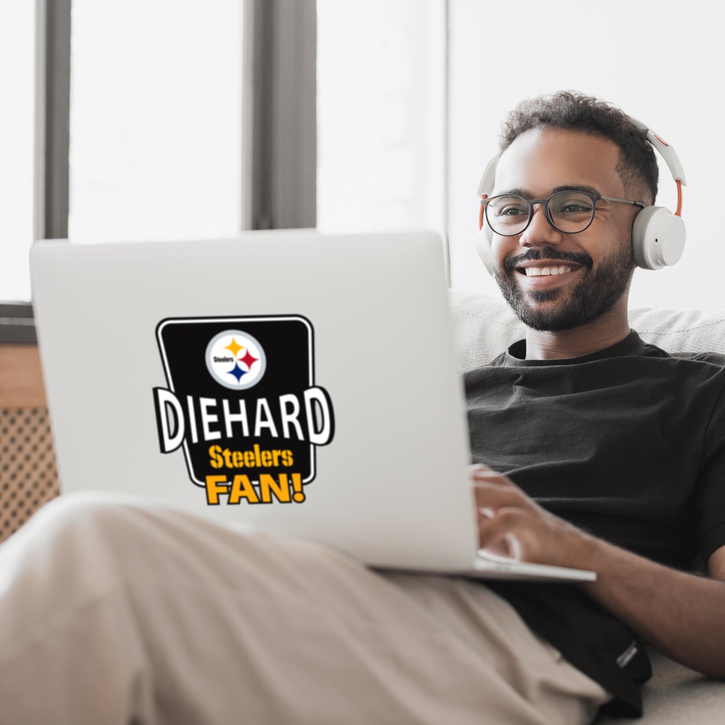 Pittsburgh Steelers Die-Hard Fan Vinyl Auto or Flat Surface Decal NFL