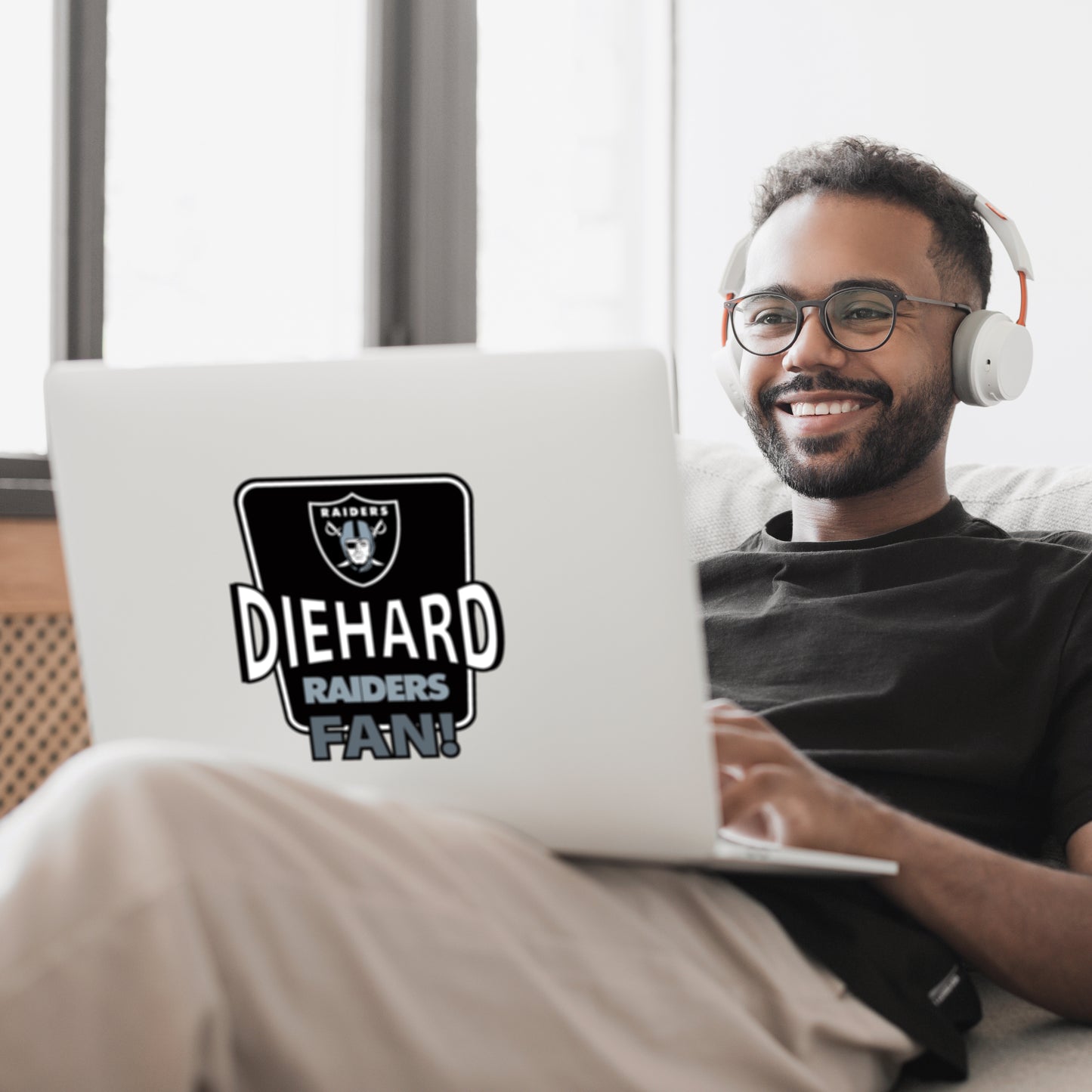 Las Vegas Raiders Die-Hard Fan Vinyl Auto or Flat Surface Decal NFL