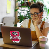 Georgia Bulldogs Die-Hard Fan Vinyl Auto or Flat Surface Decal NCAA