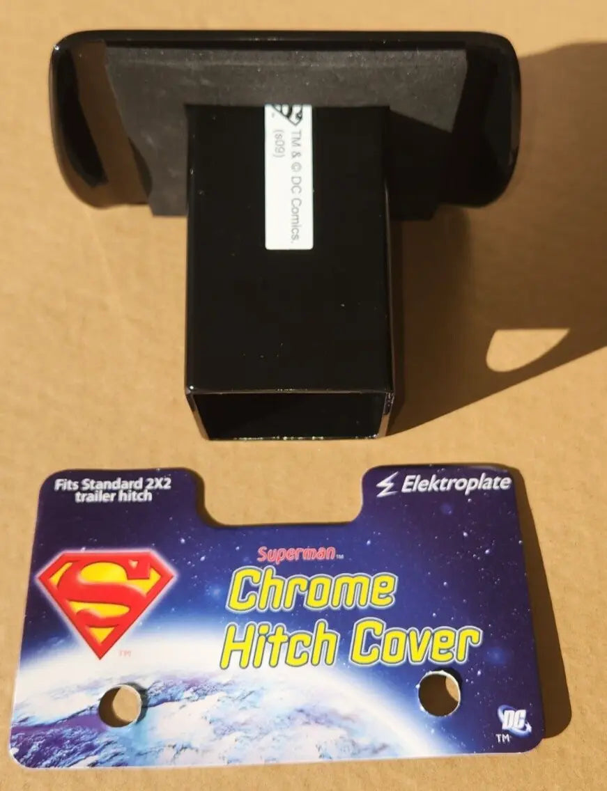 Superman Chrome Metal Black Hitch Cover (3-D Emblem) DC Comics