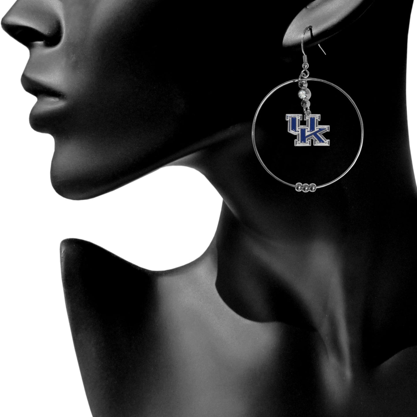 Kentucky Wildcats 2 inch Hoop Earrings NCAA Licensed Jewelry
