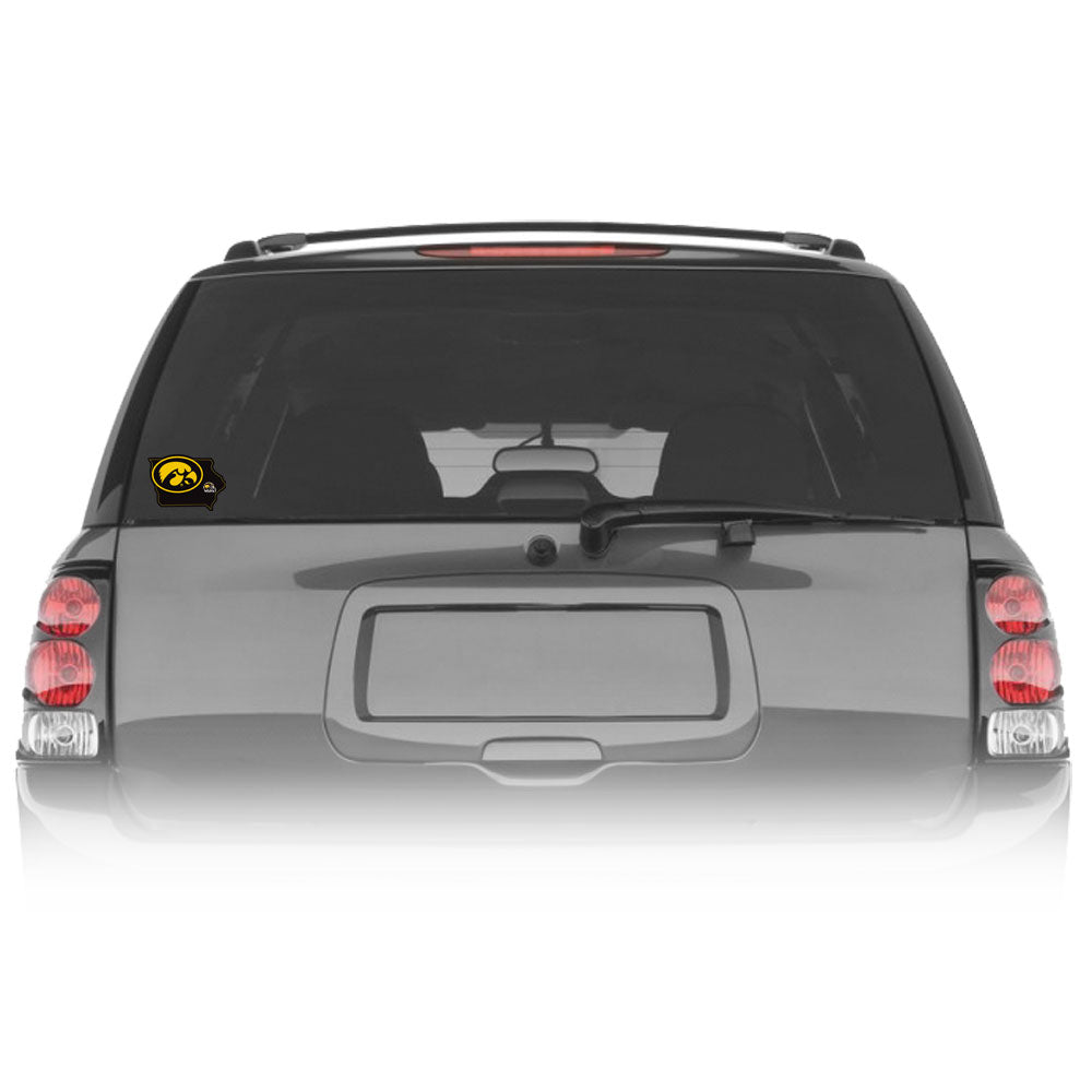 Iowa Hawkeyes Home State Vinyl Auto Decal (NCAA) Iowa Shape