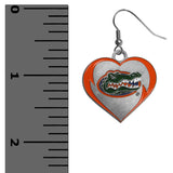 Florida Gators Heart Dangle Earrings NCAA