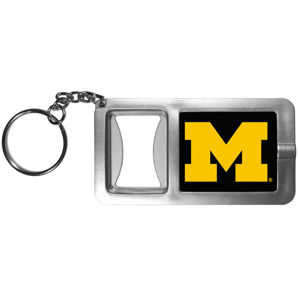 Michigan Wolverines Flashlight Key Chain with Bottle Opener NCAA