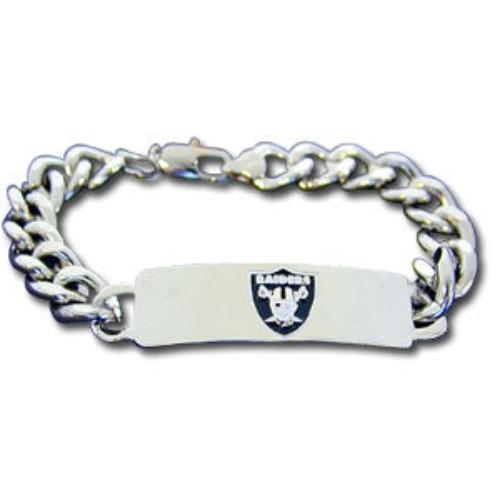 Las Vegas Raiders 9" Heavy Duty Metal Link Team ID Bracelet NFL