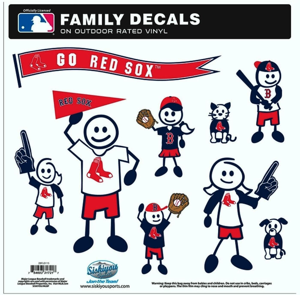 Boston Red Sox Outdoor Rated Vinyl Family Decals MLB Baseball