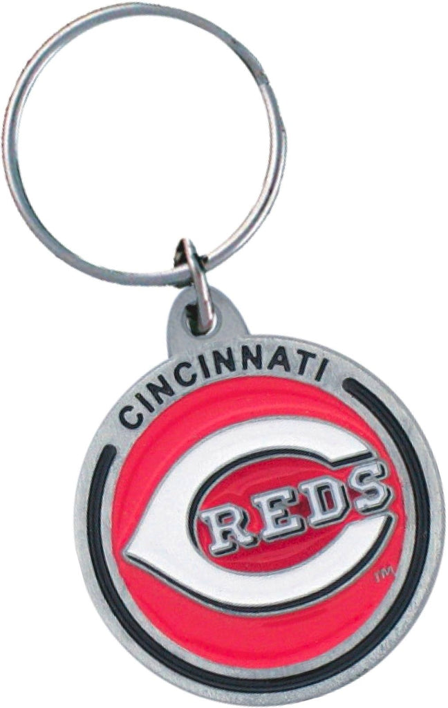 Cincinnati Reds 3-D Metal Key Chain MLB Licensed Baseball (Round)