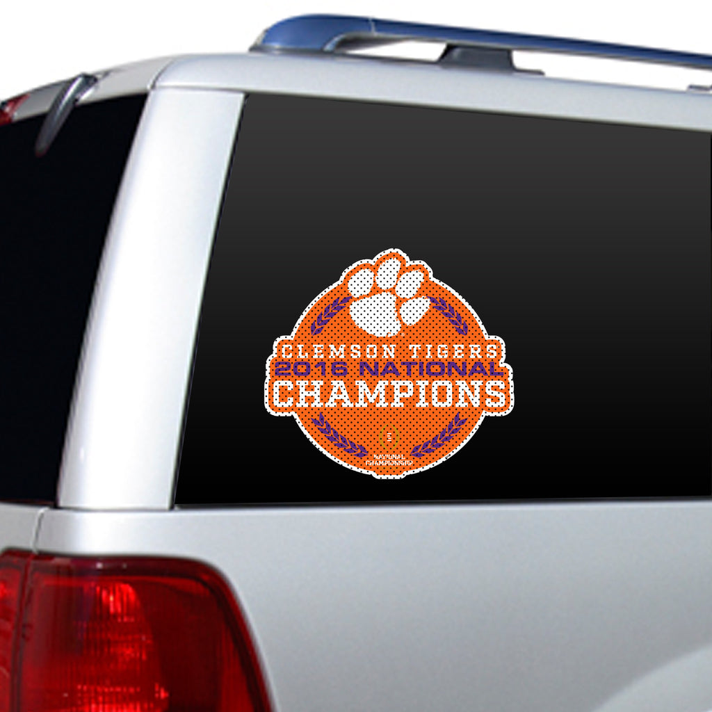Clemson Tigers 2016 National Champions Window Film NCAA Licensed