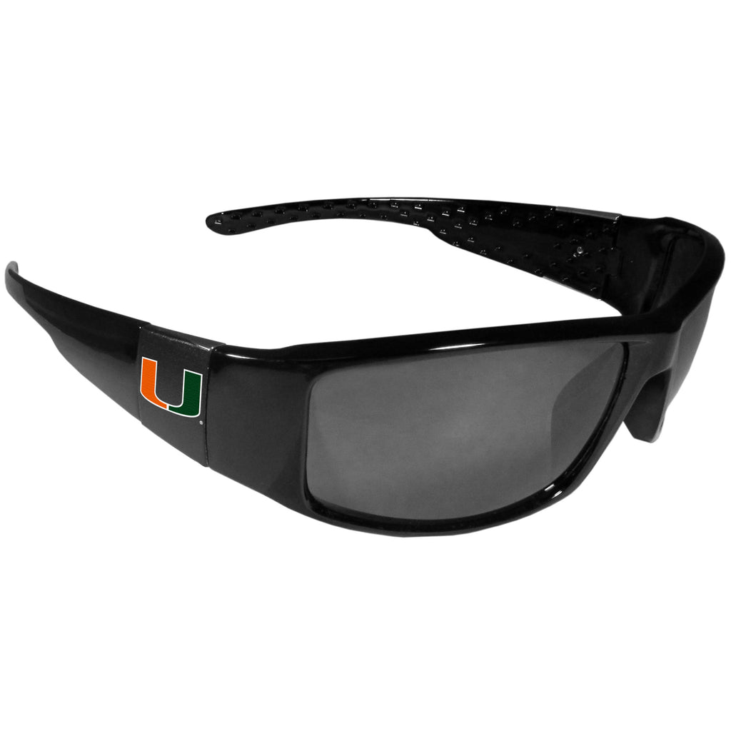 Miami Hurricanes Black Wrap Sunglasses (NCAA)