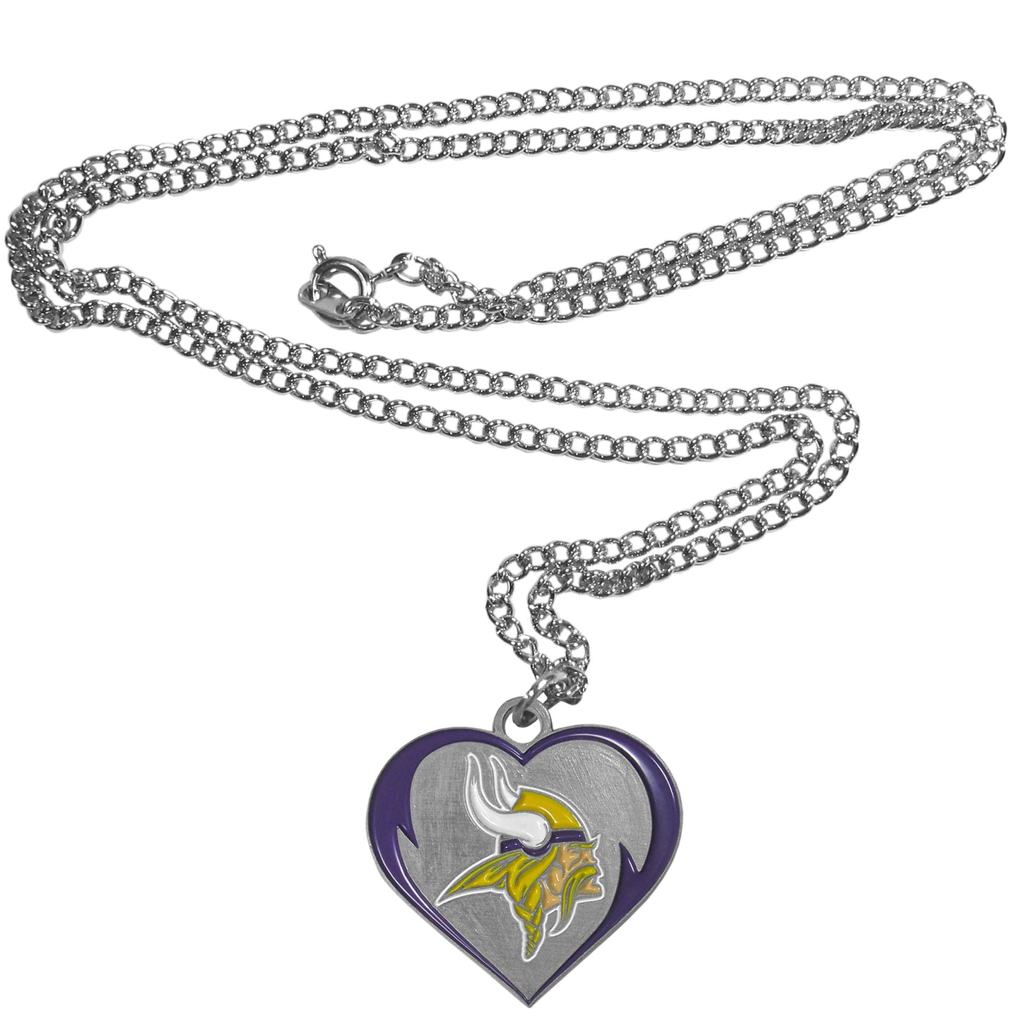 Minnesota Vikings 22" Chain Necklace with Metal Heart Logo Charm (NFL)
