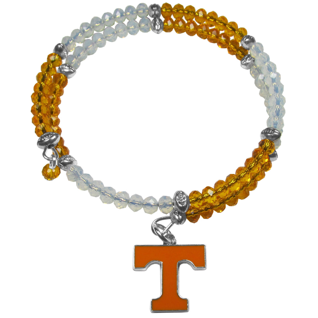 Tennessee Volunteers Crystal Memory Wire Bracelet w/ Charm NCAA