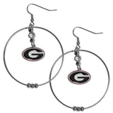 Georgia Bulldogs 2 inch Hoop Earrings NCAA Licensed Jewelry