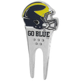 Michigan Wolverines Metal Helmet Divot Tool & Golf Ball Marker NCAA