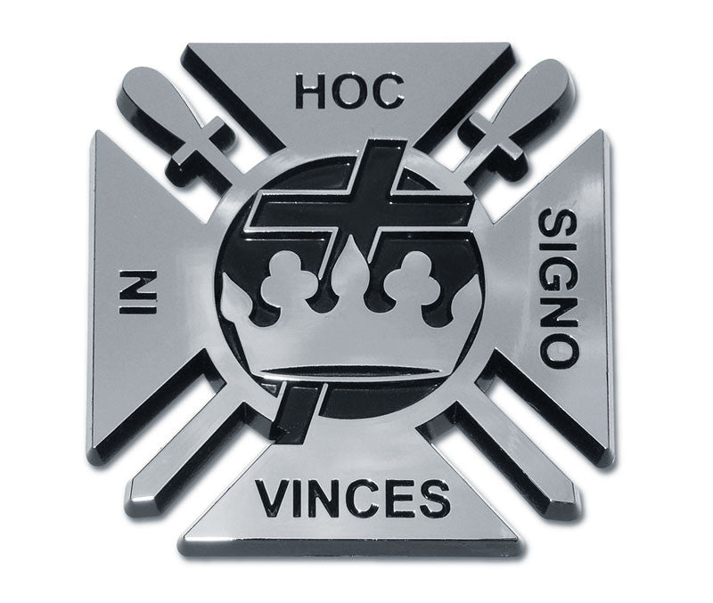 Masonic Chrome Auto Emblem (Knights Templar)