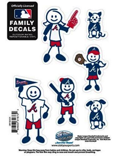 Atlanta Braves Outdoor Rated Vinyl Family Decals MLB Baseball
