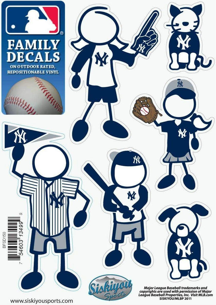 New York Yankees Outdoor Rated Vinyl Family Decals MLB Baseball