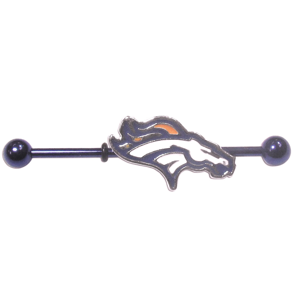 Denver Broncos Stainless Steel Industrial Slider Barbell NFL Football