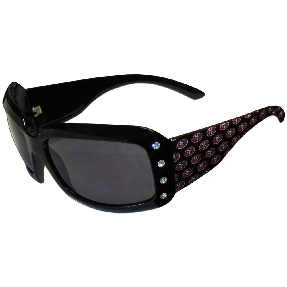 San Francisco 49ers Sunglasses (Designer w/Rhinestones) NFL Football