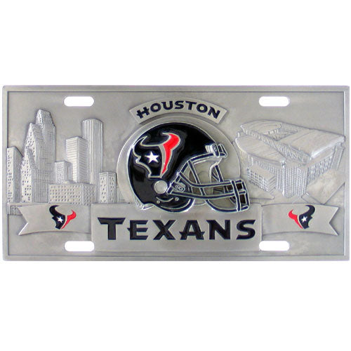 Houston Texans Collector's License Plate Licensed NFL Football