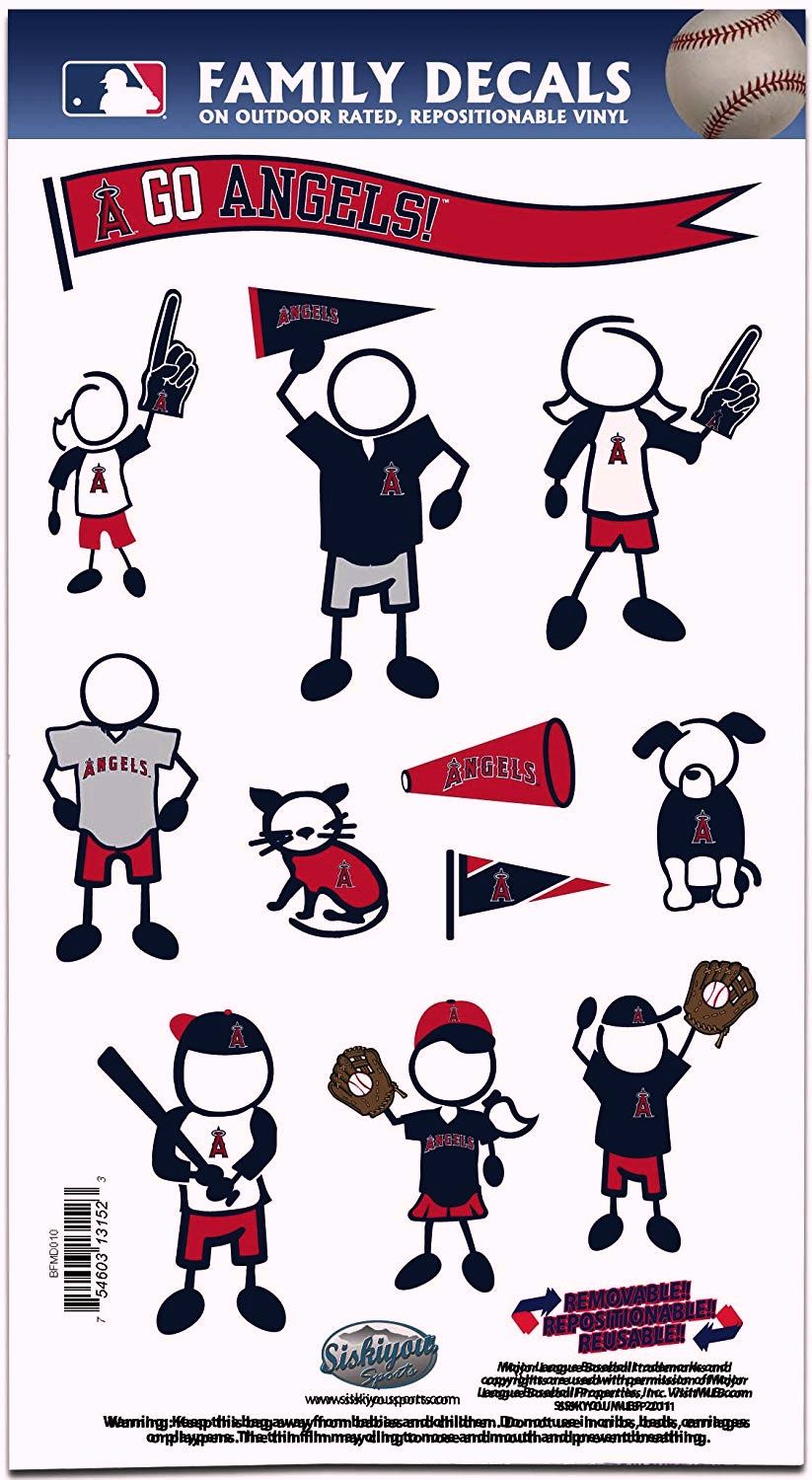 Los Angeles Anaheim Angels Outdoor Rated Vinyl Family Decals MLB