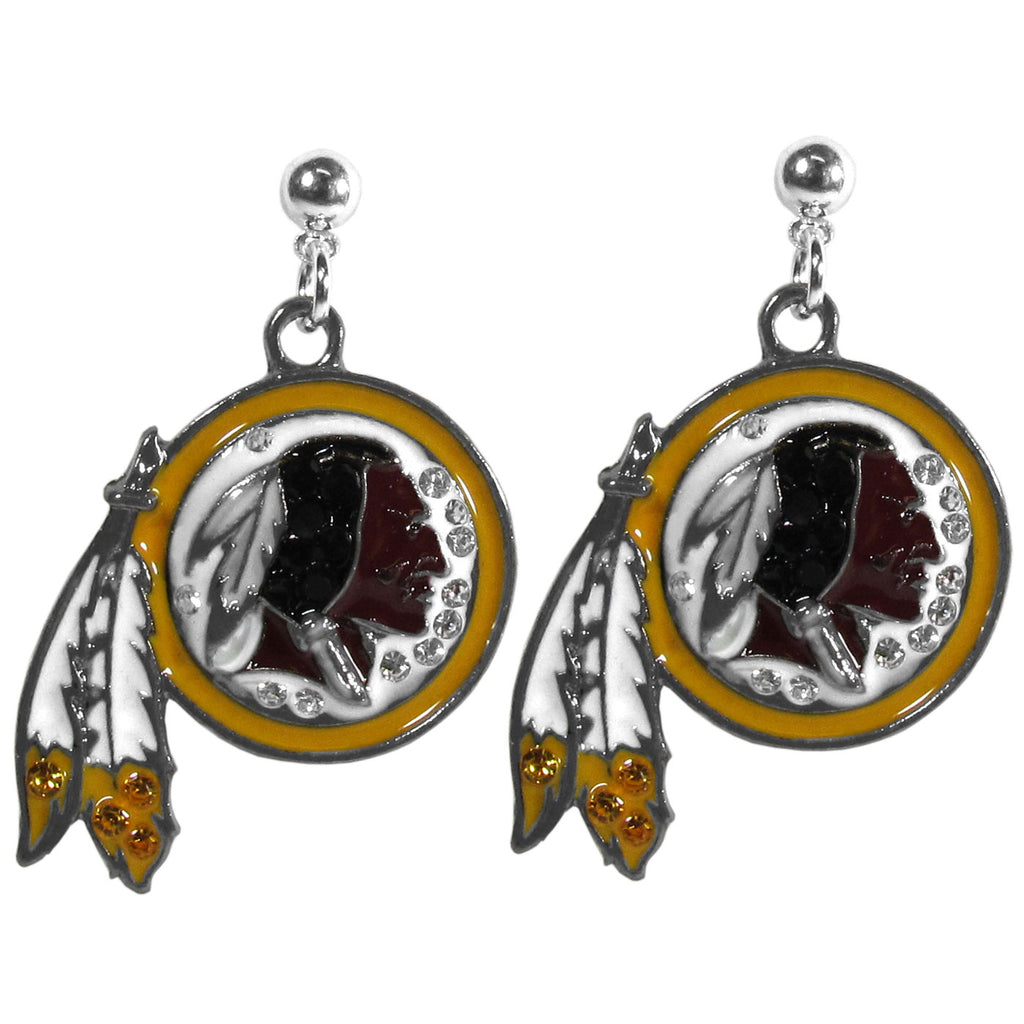 Washington Redskins Crystal Stud Earrings NFL Football