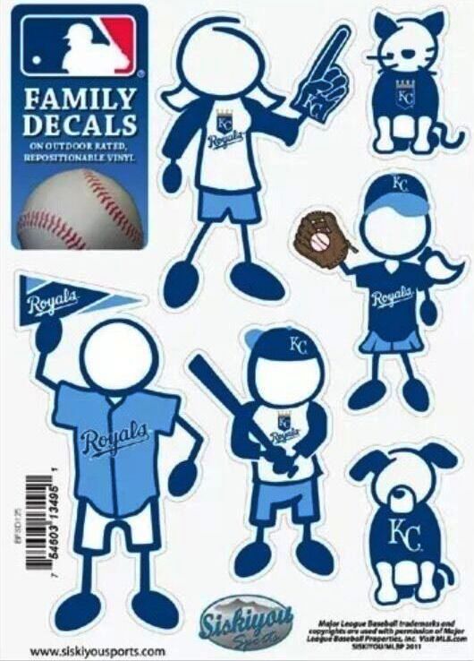 Kansas City Royals Outdoor Rated Vinyl Family Decals MLB Baseball
