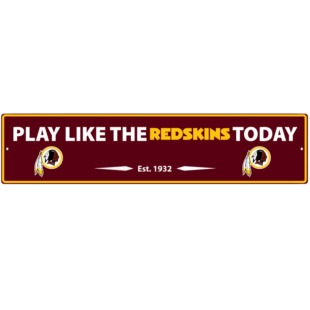 Washington Redskins Metal Street Sign Wall Plaque NFL
