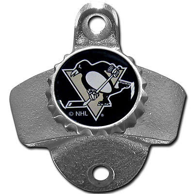 Pittsburgh Penguins Wall Mount Bottle Opener NHL Licensed