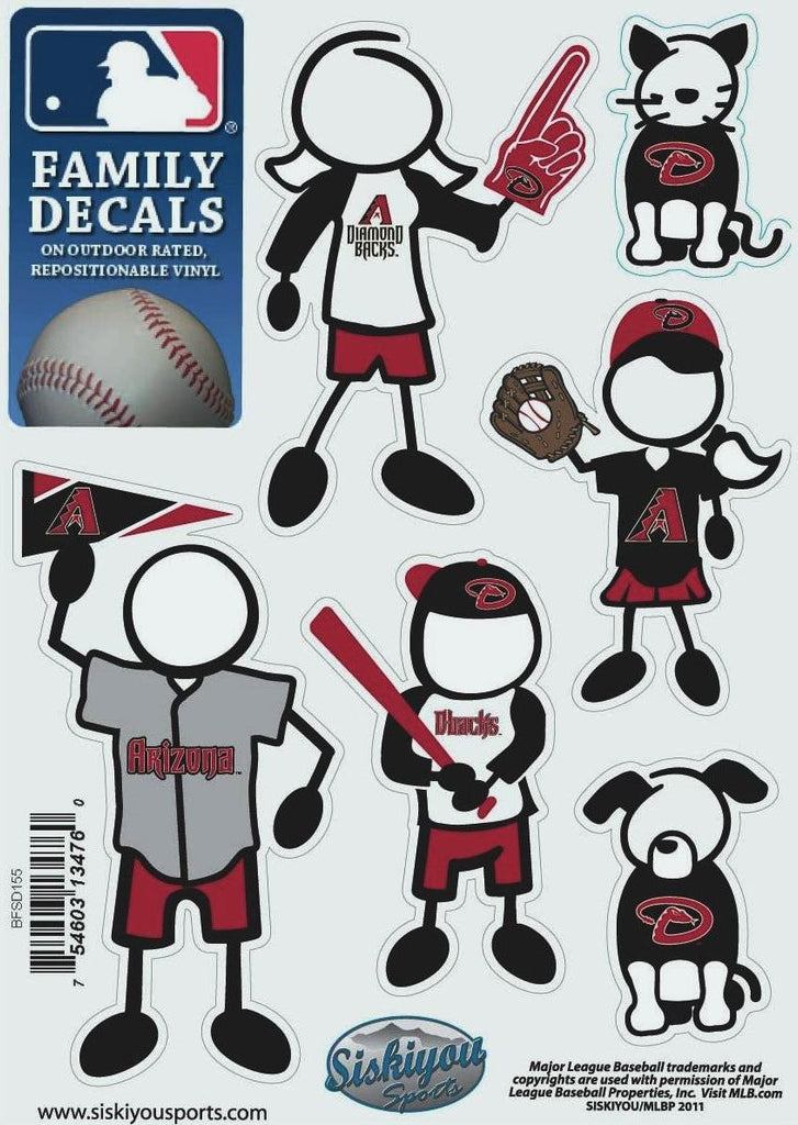 Arizona Diamondbacks Outdoor Rated Vinyl Family Decals MLB Baseball