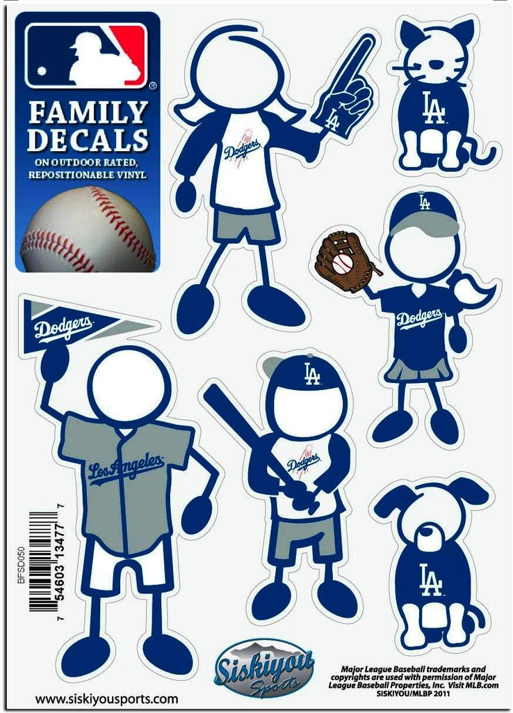 Los Angeles Dodgers Outdoor Rated Vinyl Family Decals MLB Baseball