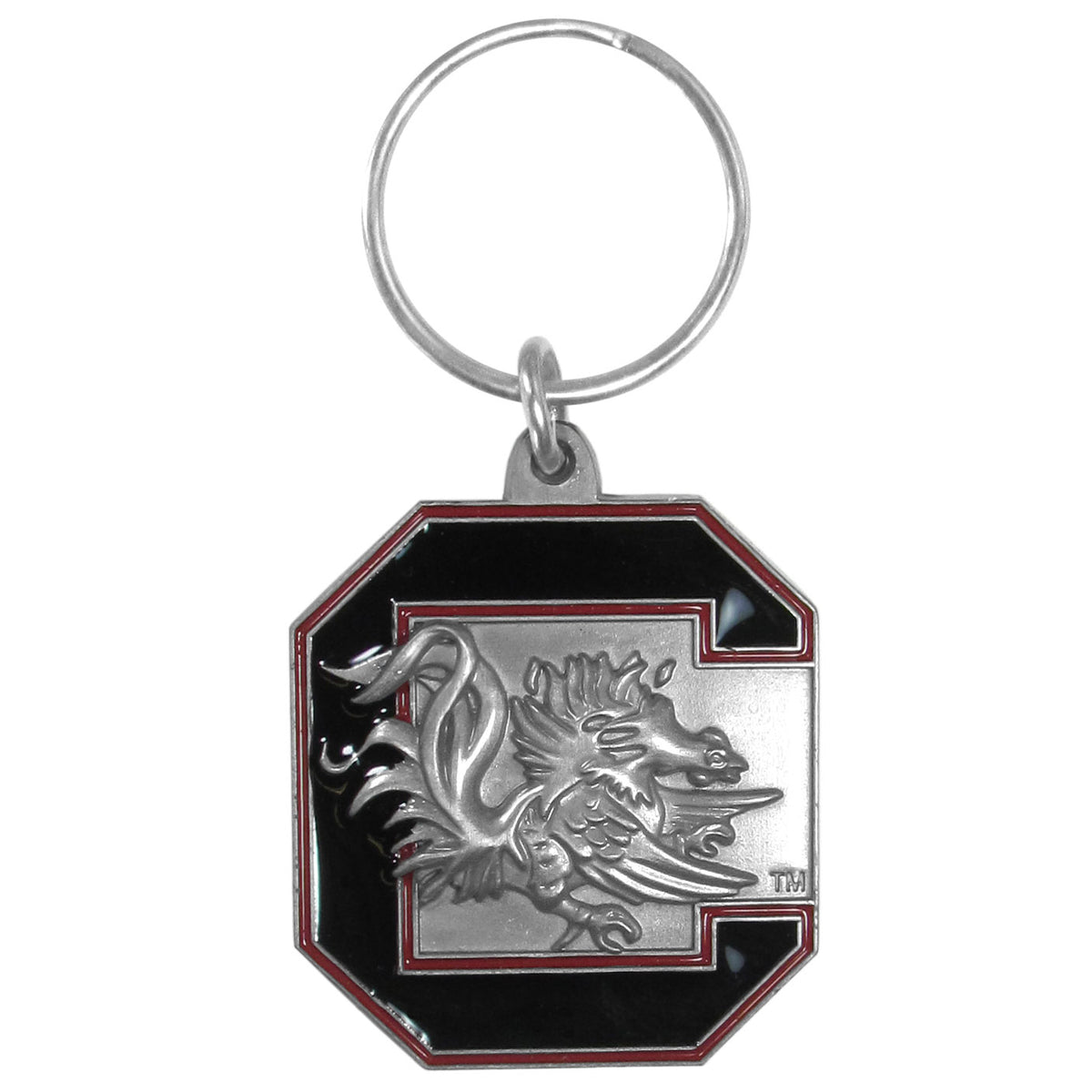 South Carolina Gamecocks 3-D Logo Metal Key Chain NCAA Licensed