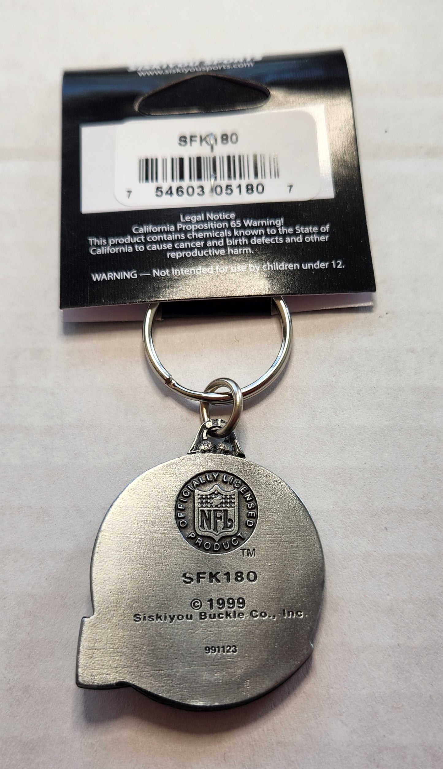 Baltimore Ravens 3-D Helmet Metal Key Chain NFL Football (Round)