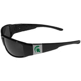 Michigan State Spartans Chrome Wrap Sunglasses with Microfiber Bag (NCAA)