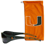 Miami Hurricanes Wrap Sunglasses with Microfiber Bag (NCAA)