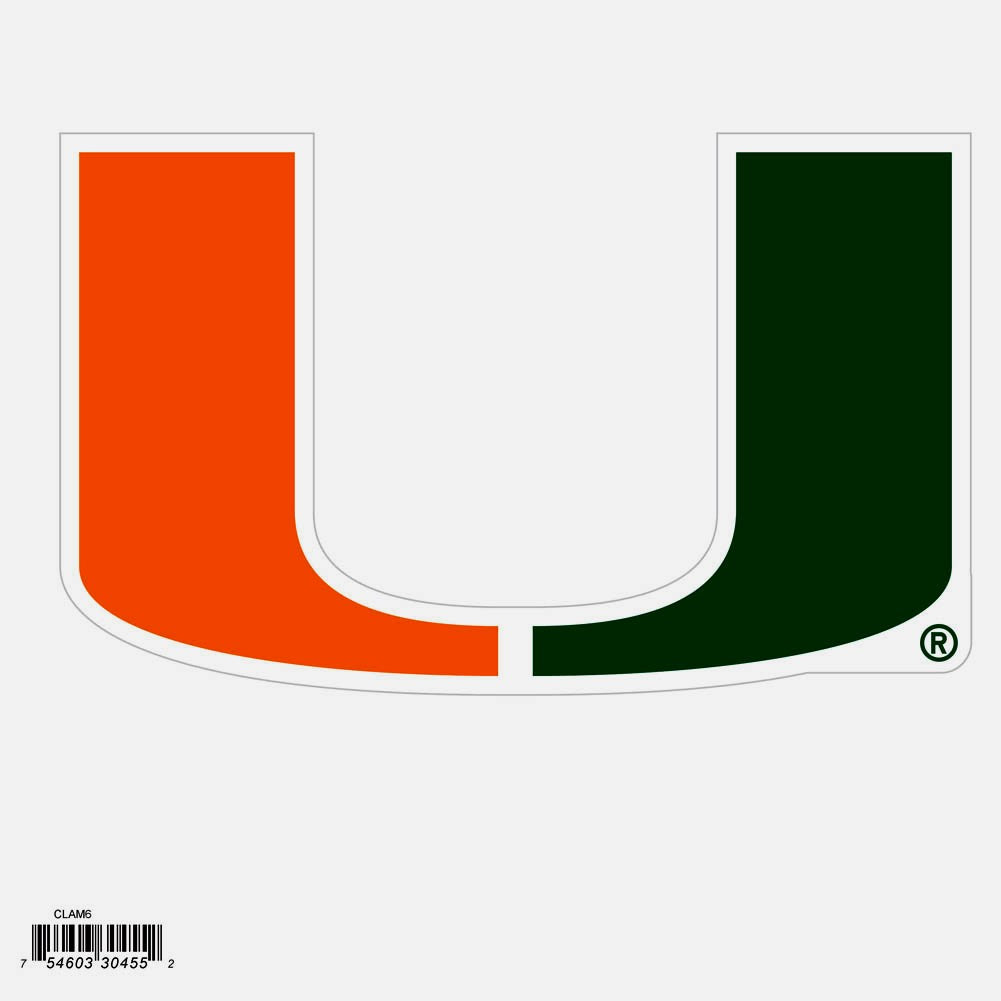 Miami Hurricanes Outdoor Rated Magnet NCAA Licensed