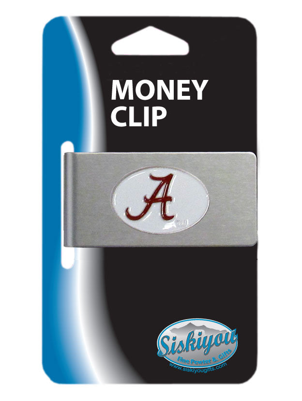 Alabama Crimson Tide Brushed Metal Money Clip with Team Logo (NCAA)