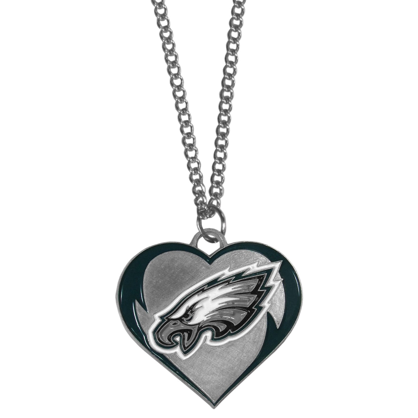 Philadelphia Eagles 22" Chain Necklace with Metal Heart Logo Charm (NFL)