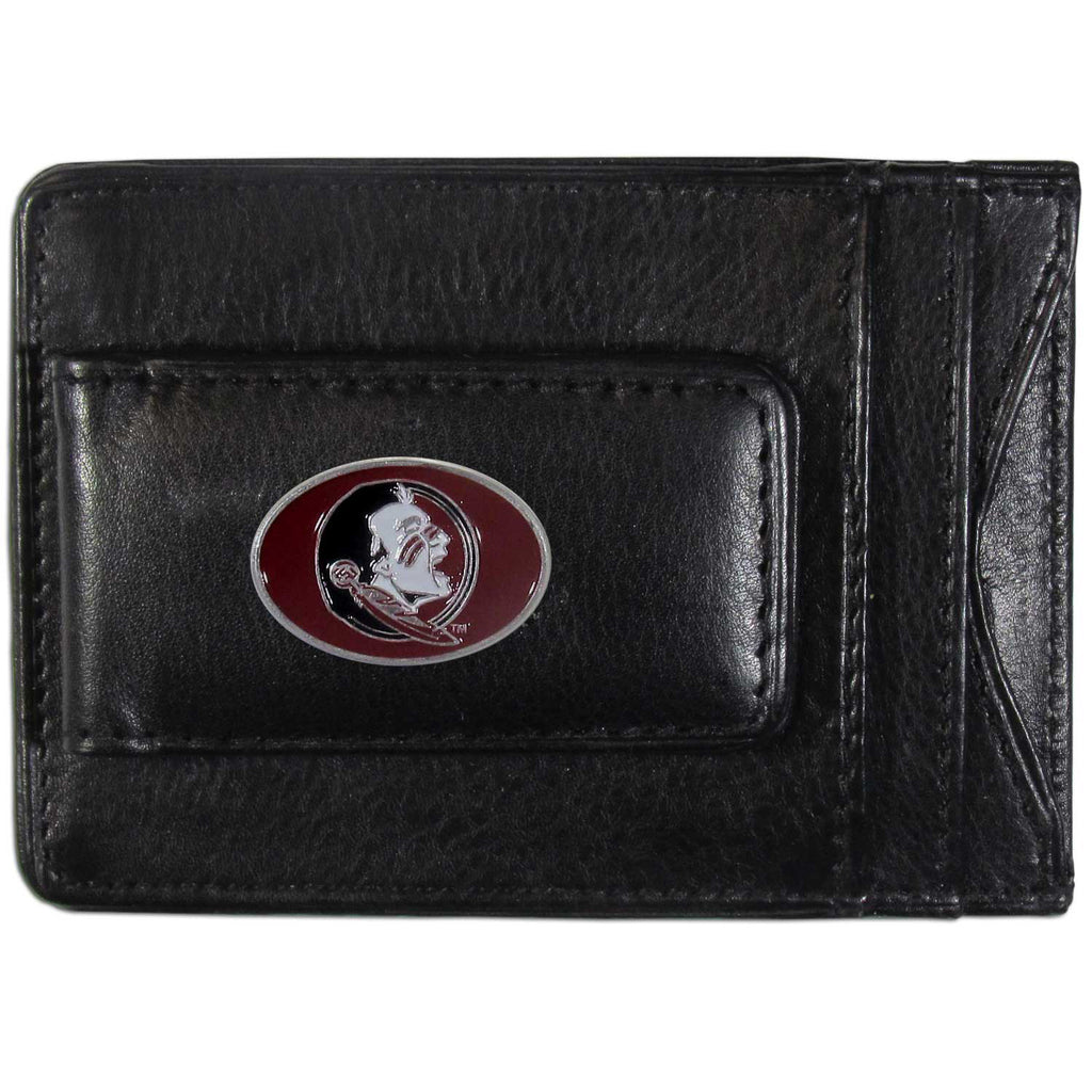 Florida State Seminoles Fine Leather Money Clip (NCAA) Card & Cash Holder