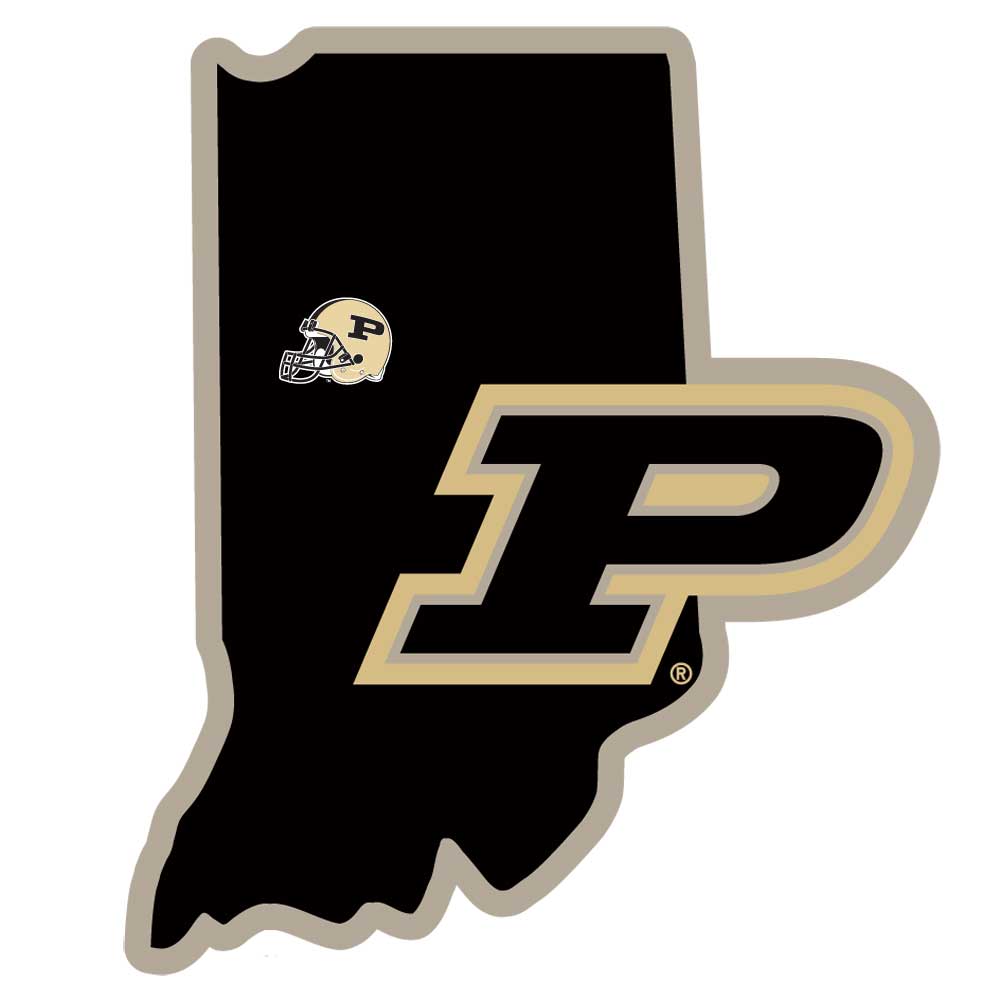 Purdue Boilersmakers Home State Vinyl Auto Decal (NCAA) Indiana Shape