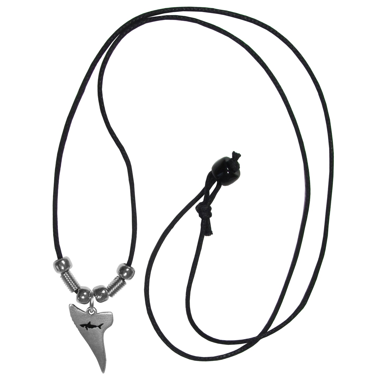 Leather Cord Necklace w/ Shark Tooth Charm