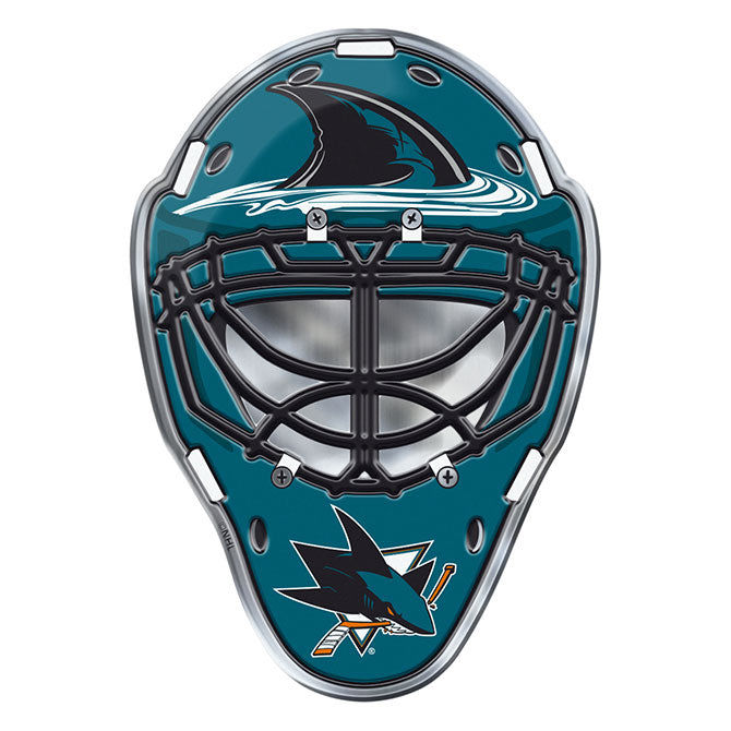 San Jose Sharks Hockey Mask Auto or Hard Surface Emblem Decal NHL