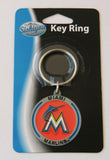 Florida Miami Marlins 3-D Metal Key Chain MLB Licensed Baseball (Round)