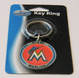 Florida Miami Marlins 3-D Metal Key Chain MLB Licensed Baseball (Round)