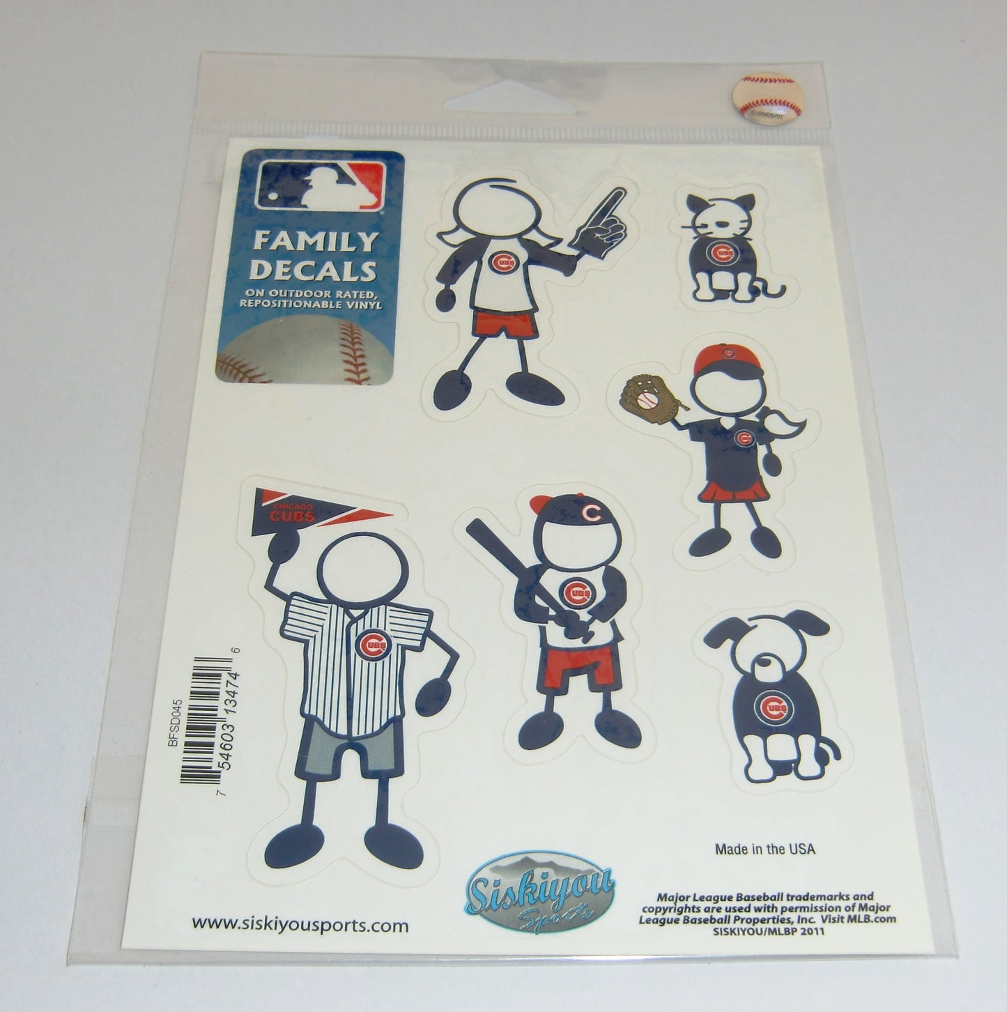 Chicago Cubs Outdoor Rated Vinyl Family Decals MLB Baseball